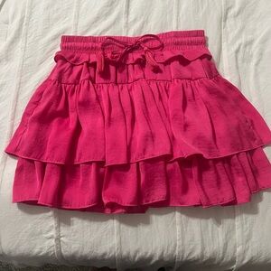 american threads pink ruffle skirt